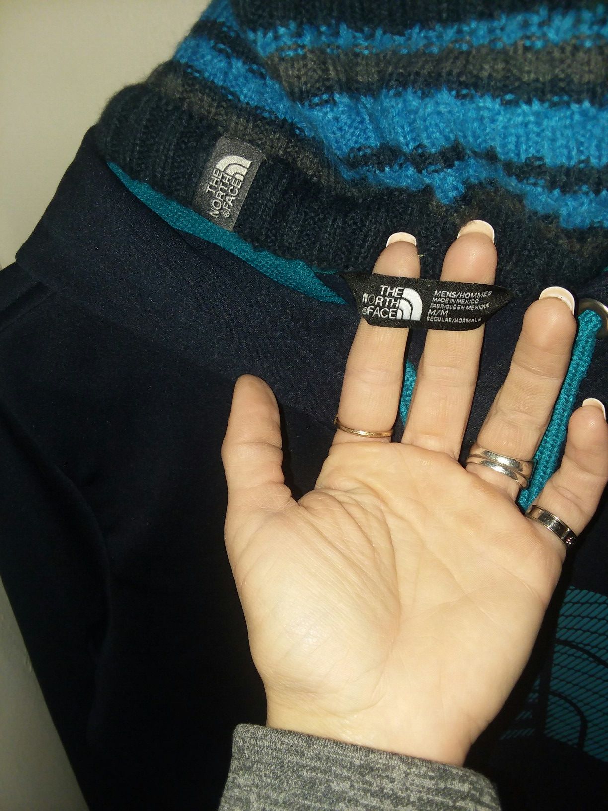 North face hoodies with hats size med