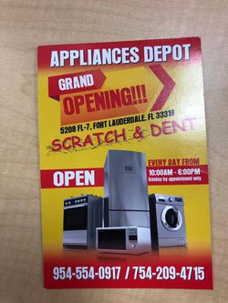 Scratch and dent appliances all new !!! Half off Thumbnail