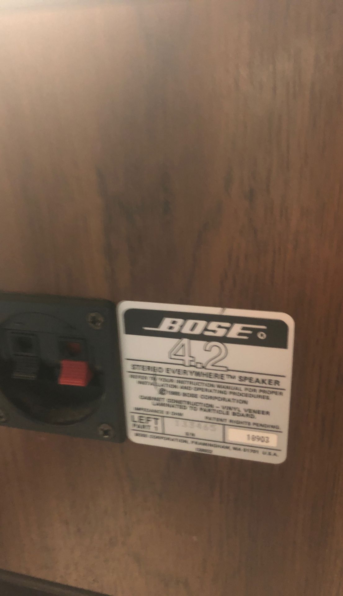 Bose speaker 401