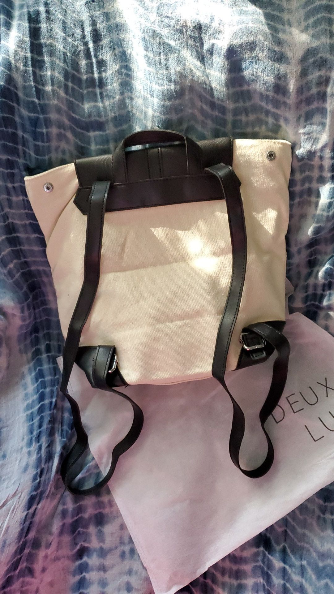 Canvas/Leather Demi Backpack