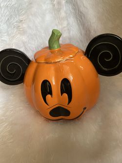 Disney Mickey Mouse Pumpkin Cookie Jar Thumbnail