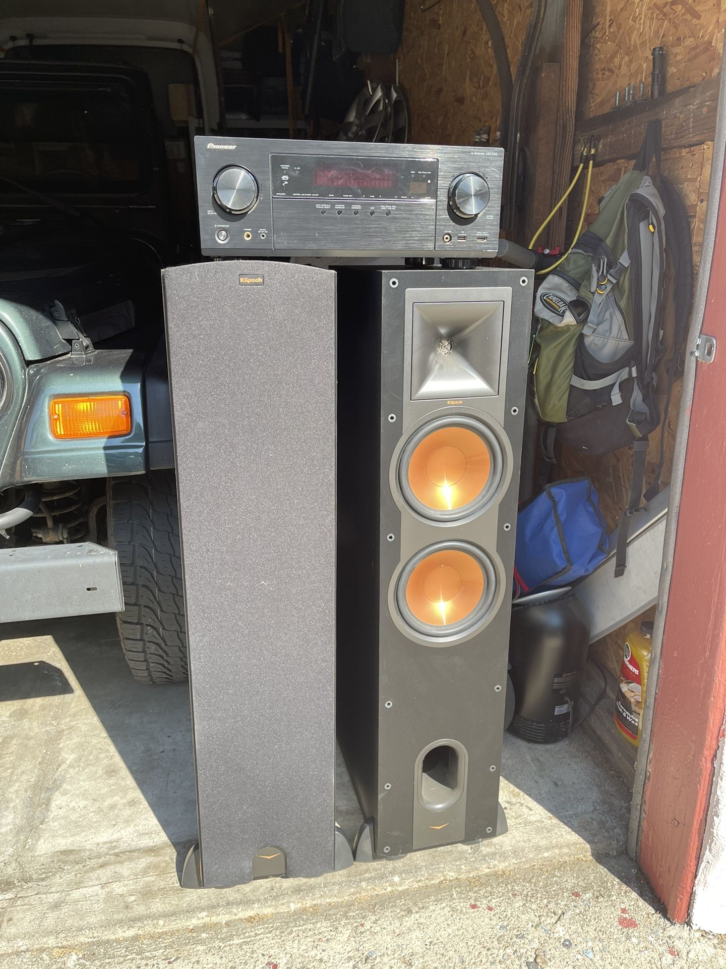 Klipsch Floor Speakers + Pioneer Receiver