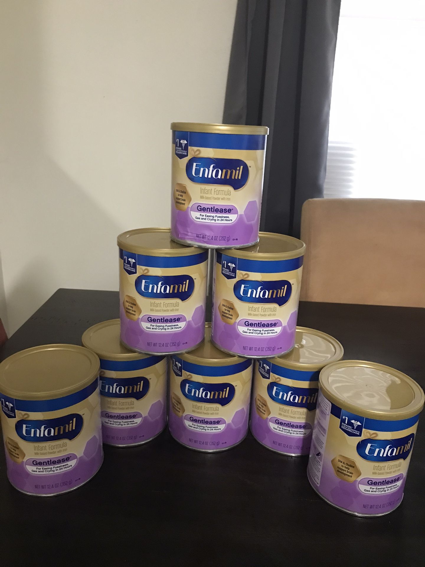 8 Cans 12.4oz Enfamil Gentlease Formula