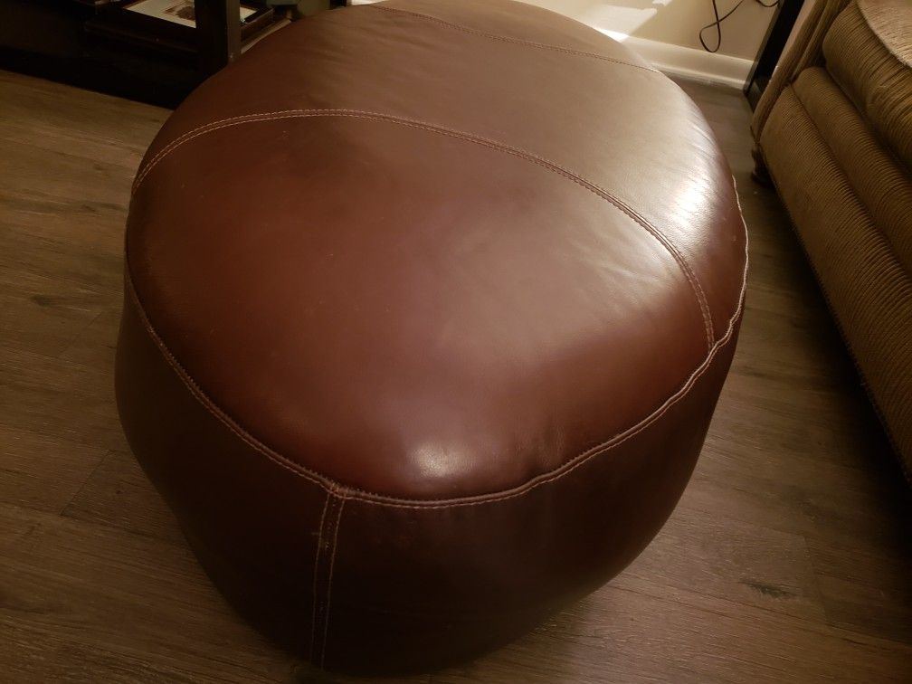 🏈 Football Leather Ottoman!!!🏈