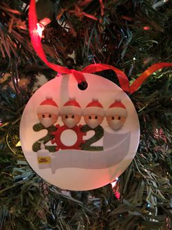 5 PCS 2020 Quarantine Christmas Ornaments - My First Christmas Ornament - 2020 Merry Xmas Funny Gift Idea Thumbnail