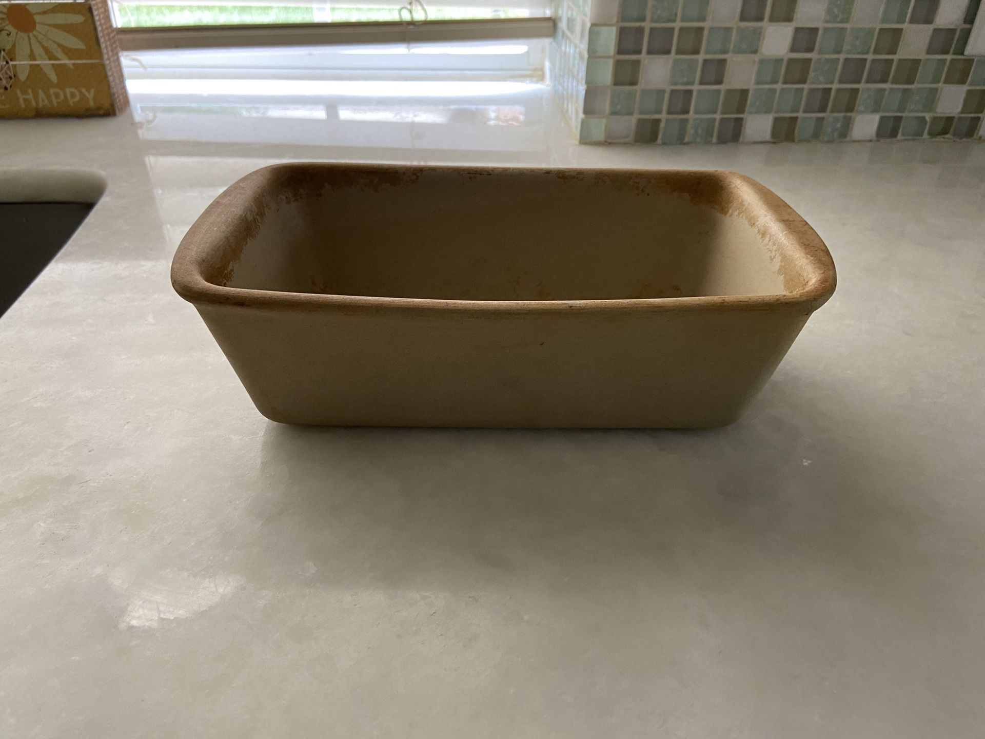Pampered Chef stoneware loaf pan