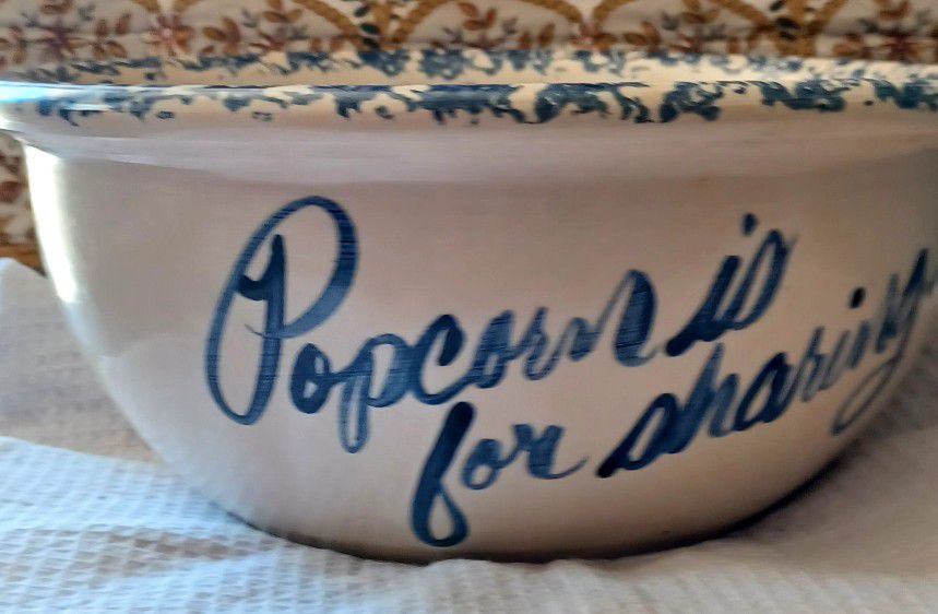 Large Popcorn Bowl Says Popcorn Is For Sharing And That's All Folks