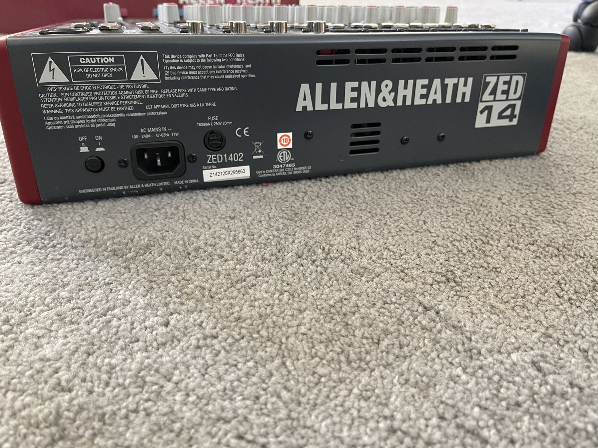 Allen and Heath Zed14 Stereo Mixer USB Interface