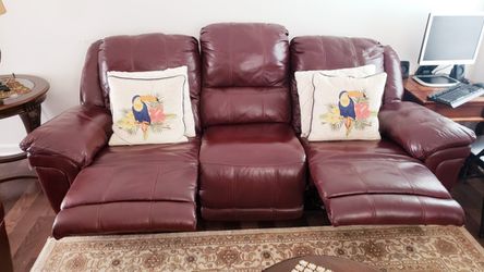 Recline Leather Sofa And Loveseat  Thumbnail