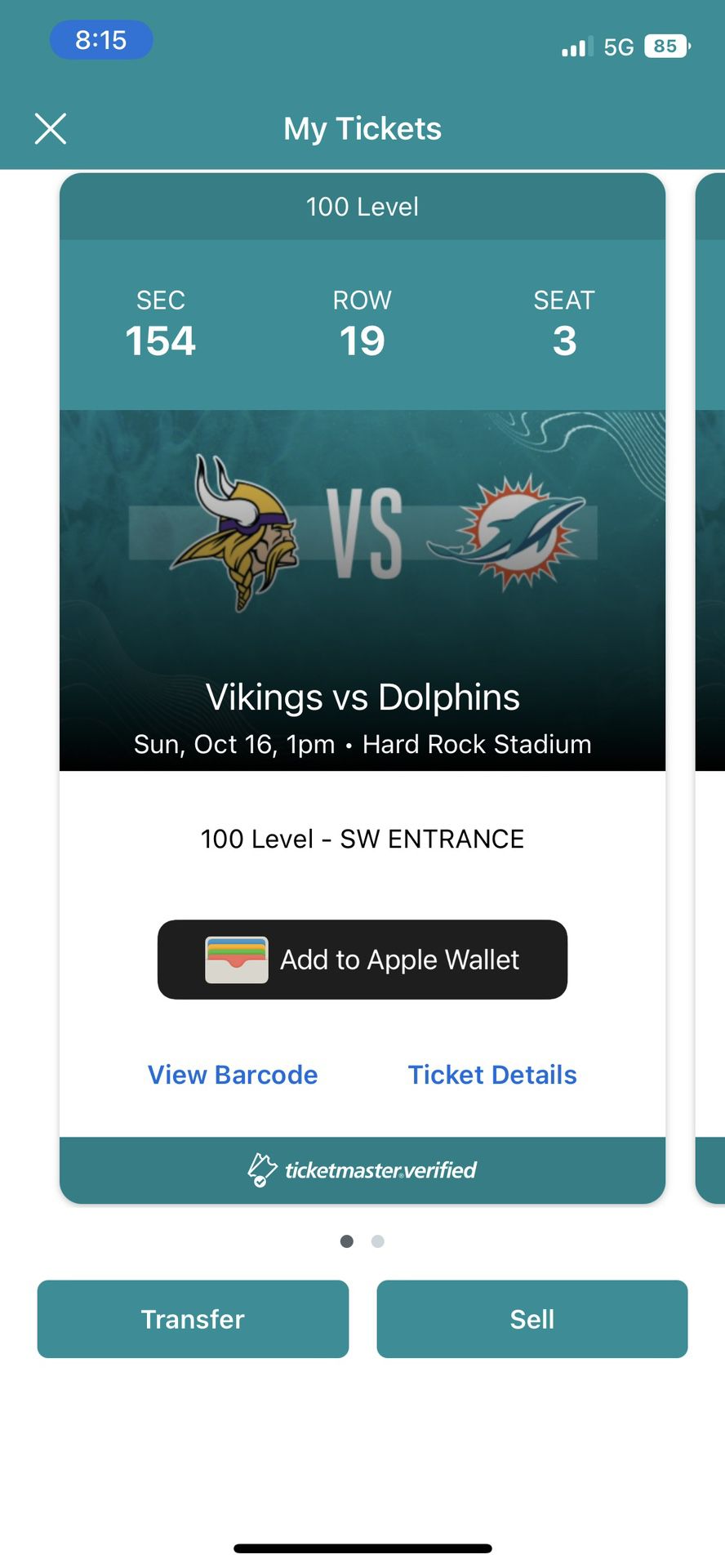 Miami Dolphins VS Minnesota Vikings