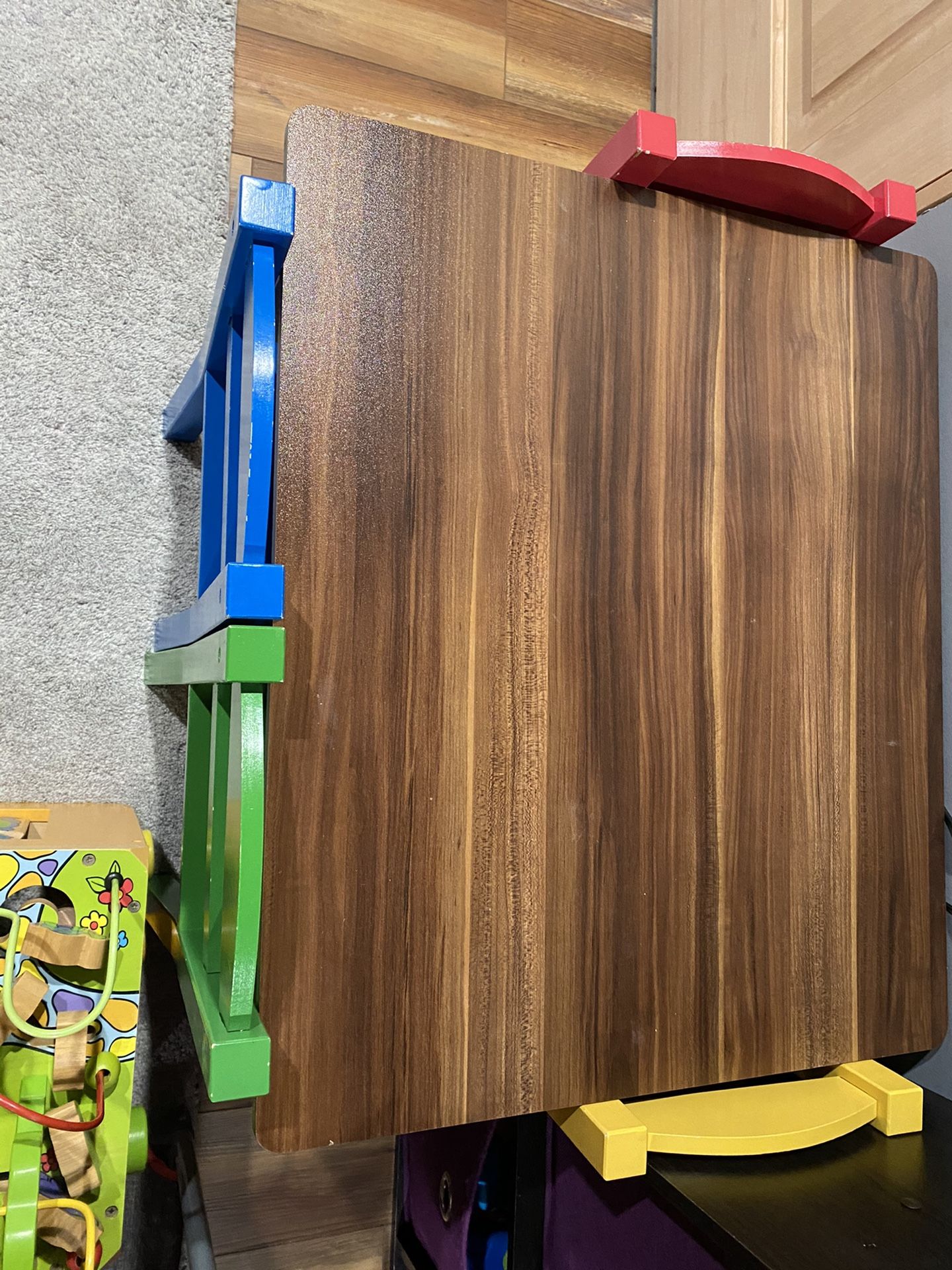 Kids Table & 4 Colorful Chairs