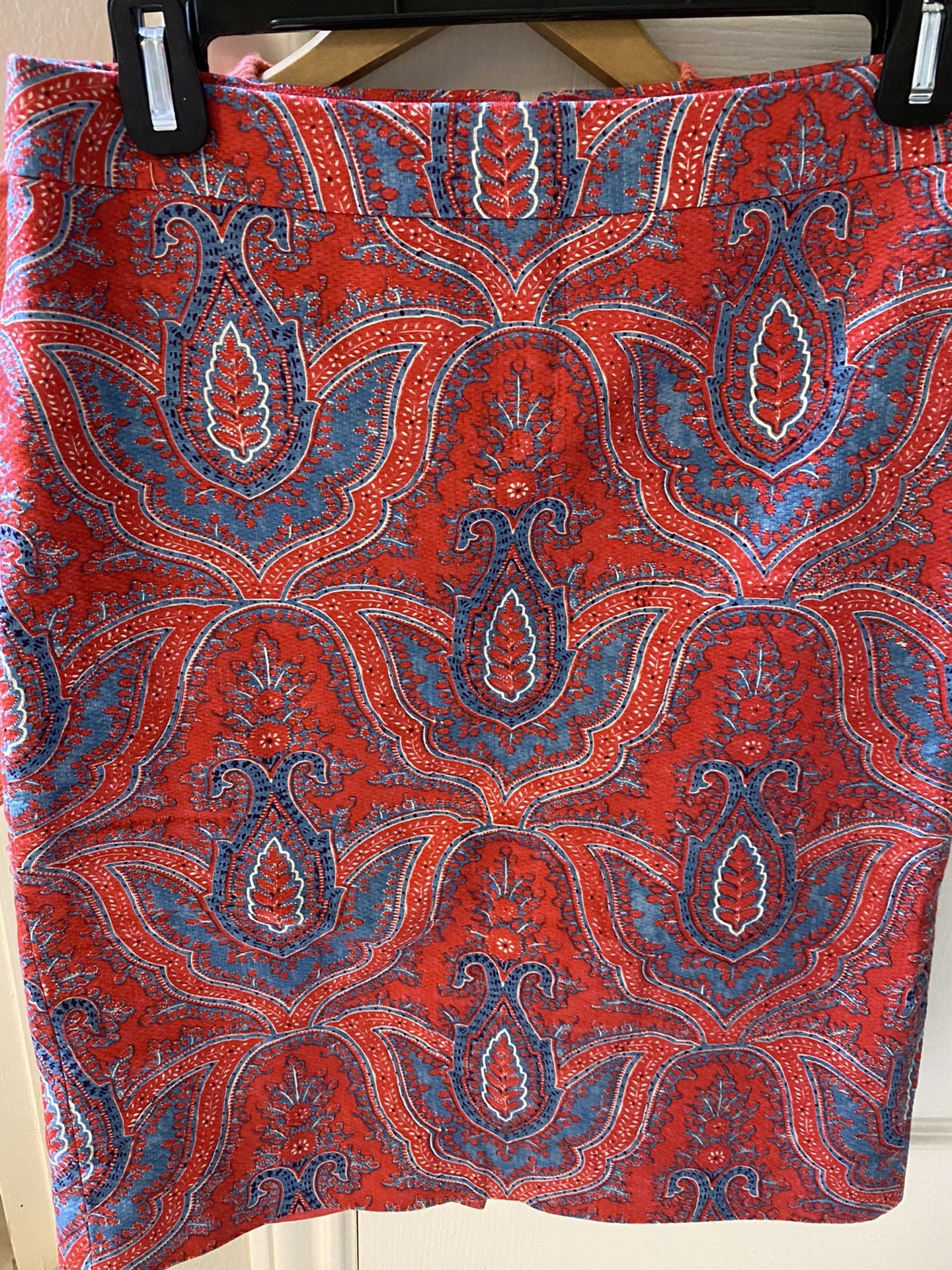 Jcrew paisley pencil skirt