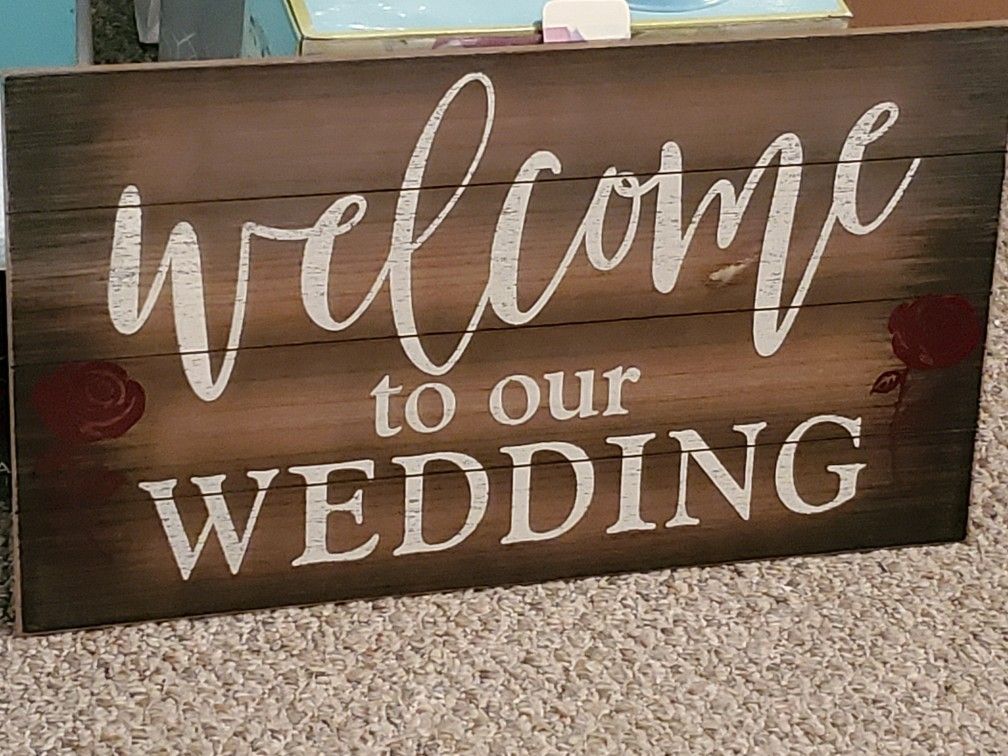 Welcome to our Wedding sign