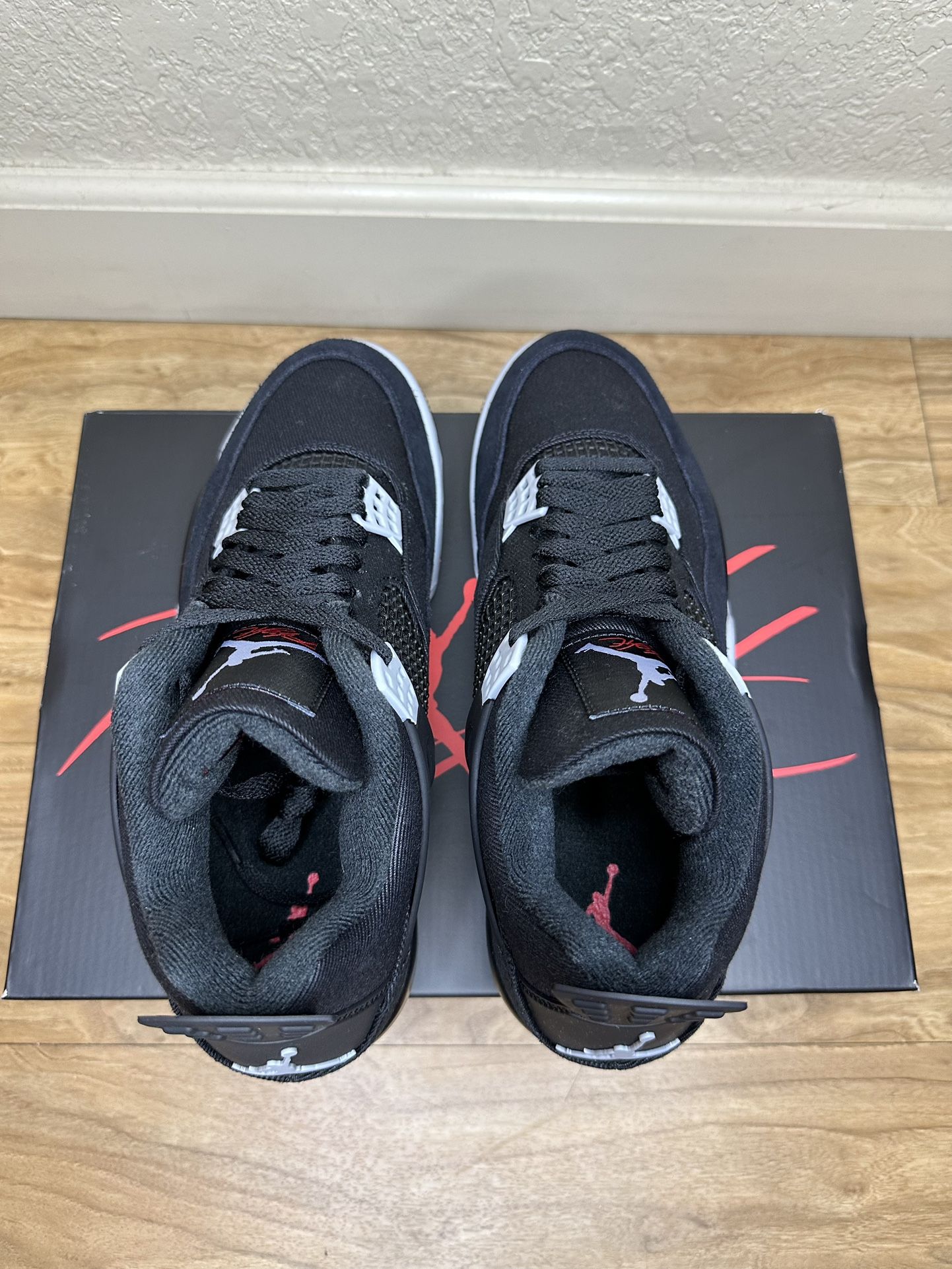 Air Jordan Retro 4 Black Canvas