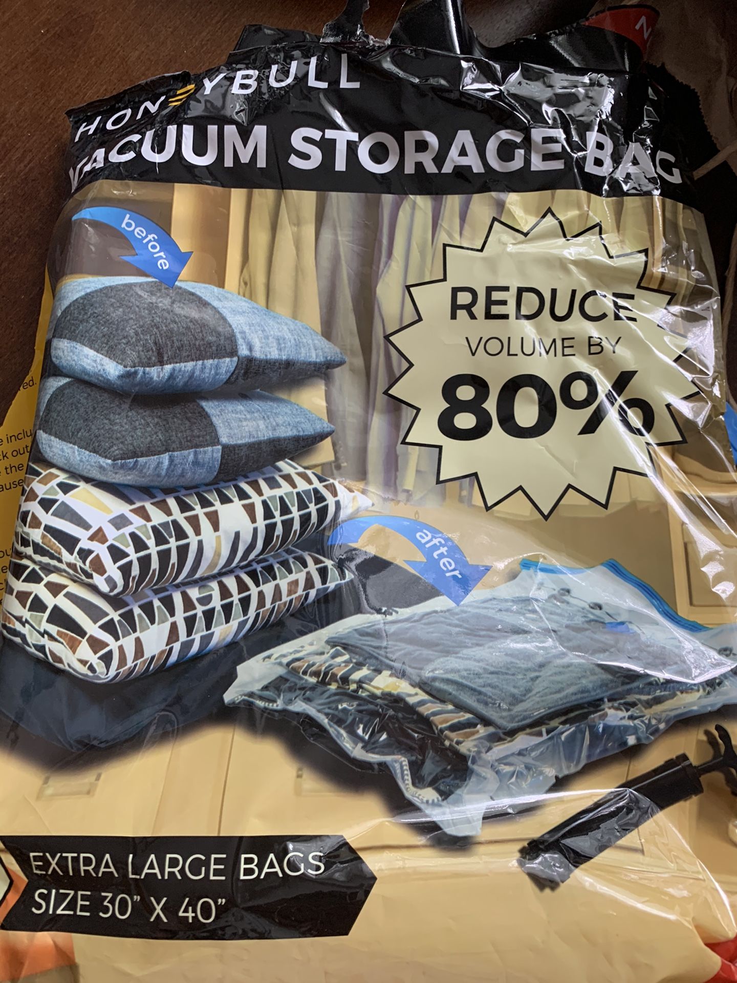 Vacuum storage Bags Brand New, With Free Hand Pump