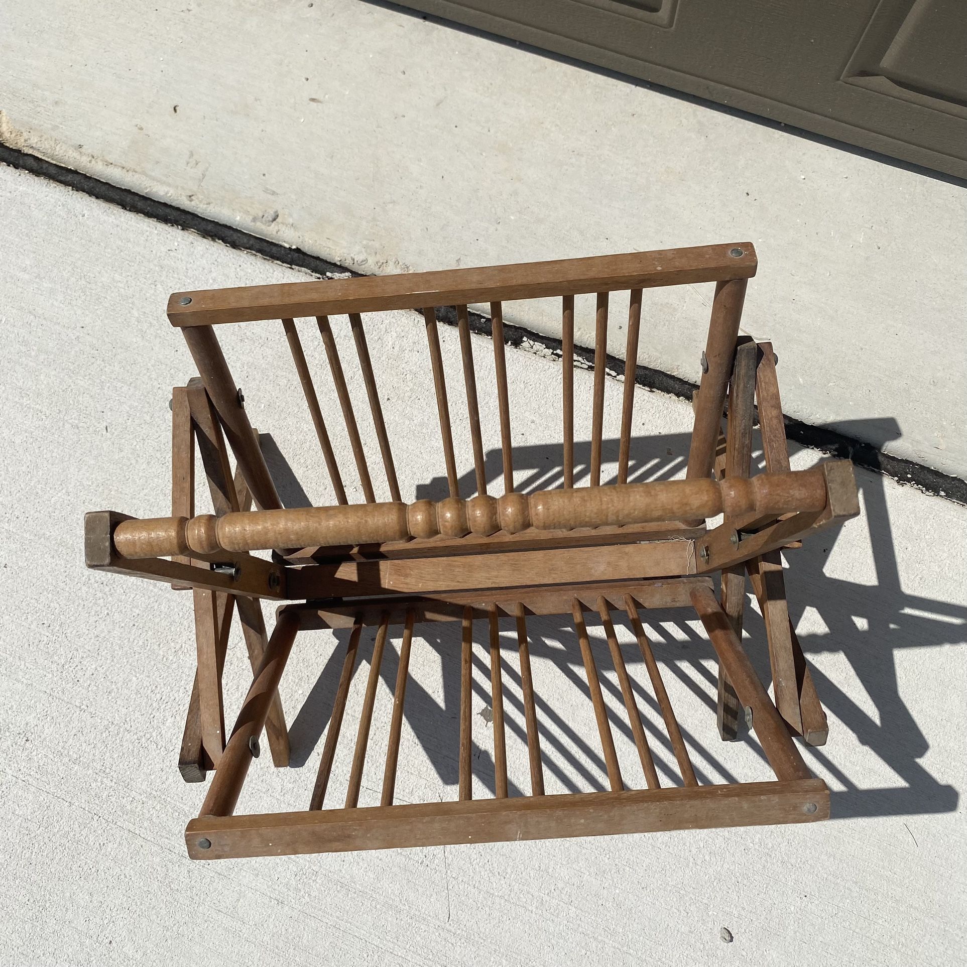 Antique Wooden Magazine Rack