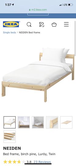 Bed Frame Ikea Neiden For In, Neiden Bed Frame Pine Full