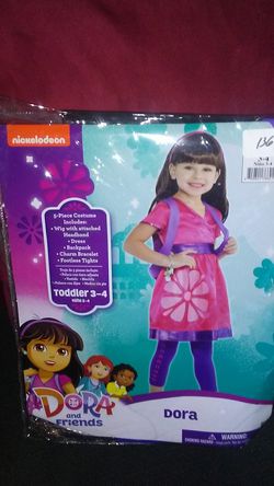 Dora costume toddler size 3 - 4 Thumbnail