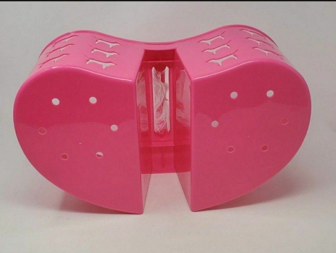 VICTORIA'S SECRET PINK SHOWER BATH CADDY ORGANIZER DOG LOGO PLASTIC STORAGE BIN NWT