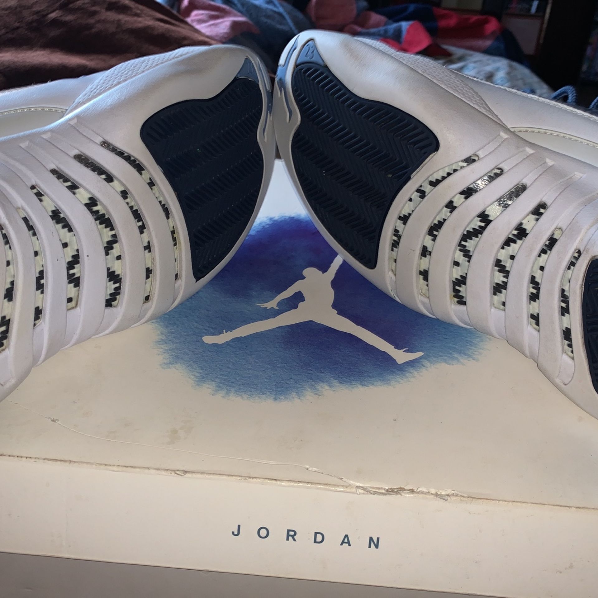 Air Jordans 12 Retro Blue/White