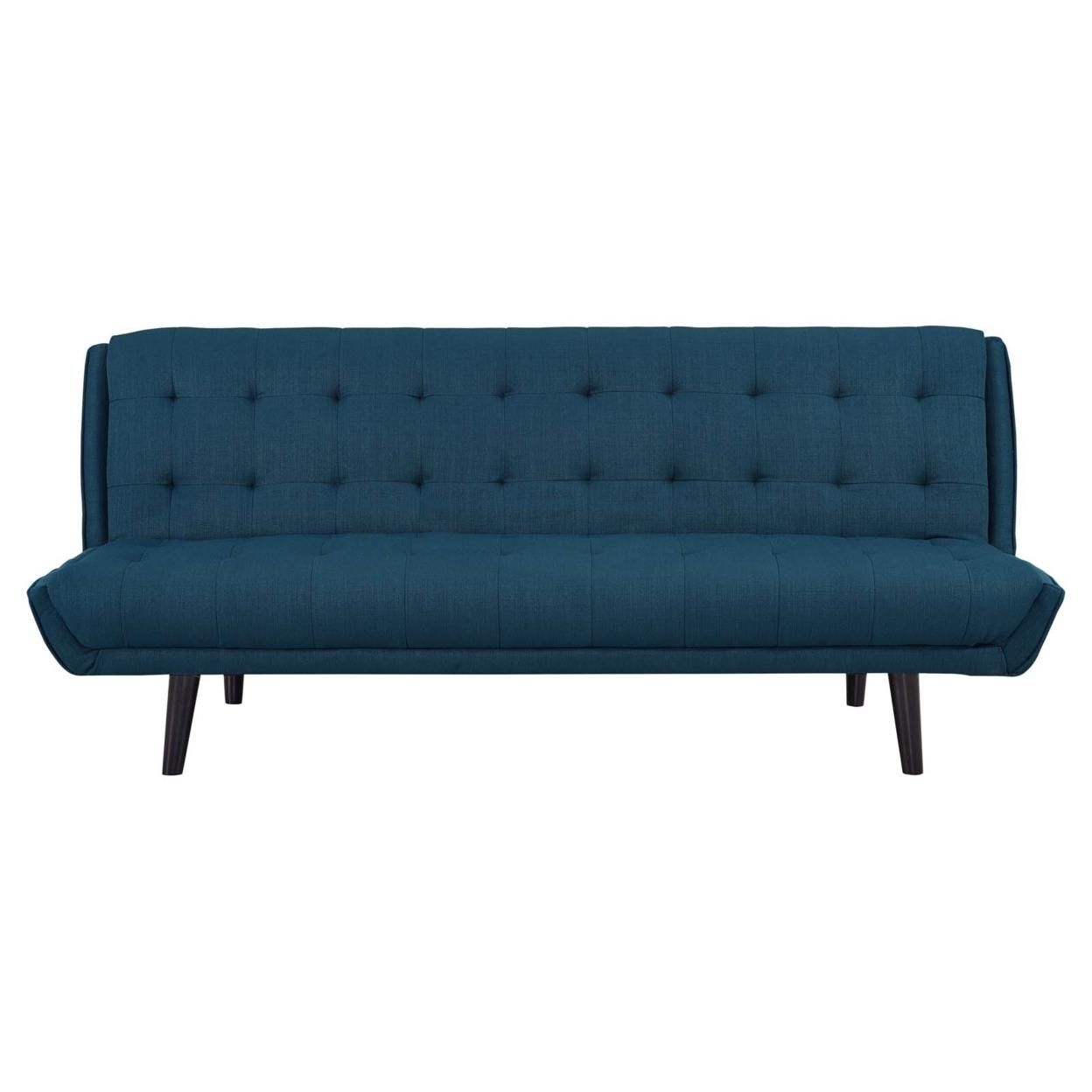 Glance Tufted Convertible Fabric Sofa Bed (3093-AZU)