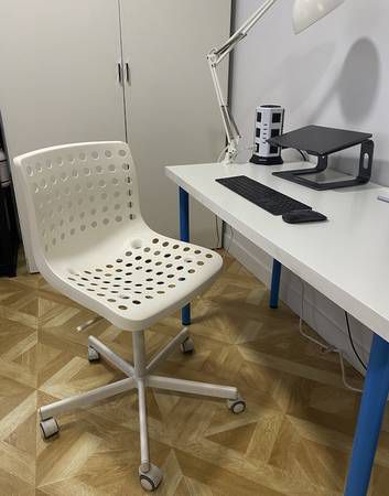 White swivel Office desk Chair - IKEA Sporren Skalberg