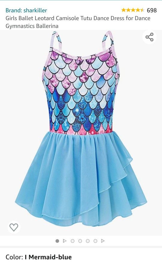 Girls Mermaid Ballet Dance Tutu Dress...Brand New, Never Worn