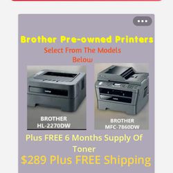 Brother Pre-owned Printers And Copiers Plus a Free 6 Months Supply Of Toner Thumbnail