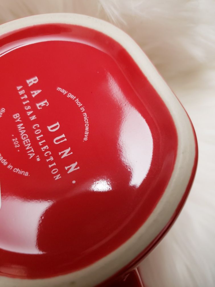 Rae Dunn Red #1 Teacher Coffee Mug Tea Cup NEW