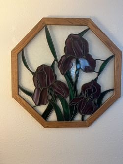 Purple Iris Stain-glass Thumbnail
