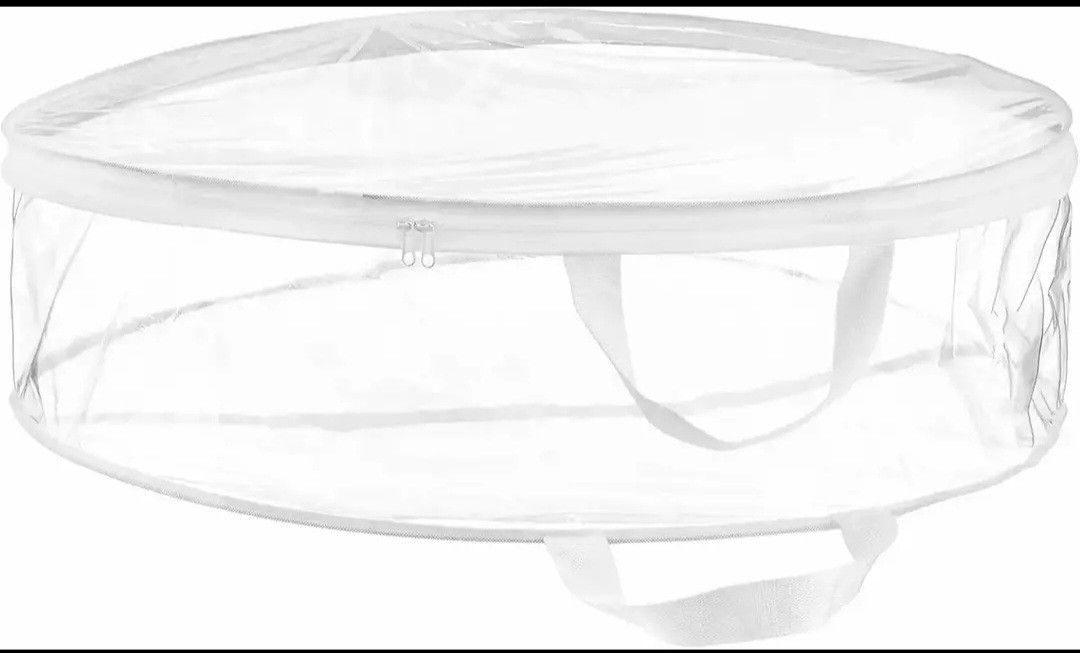 Clear Everyday Bag, Stores Two 30-Inch Wreaths, Seasonal Storage for Easter, Fourth of July, Fall & Christmas, 30 Inch