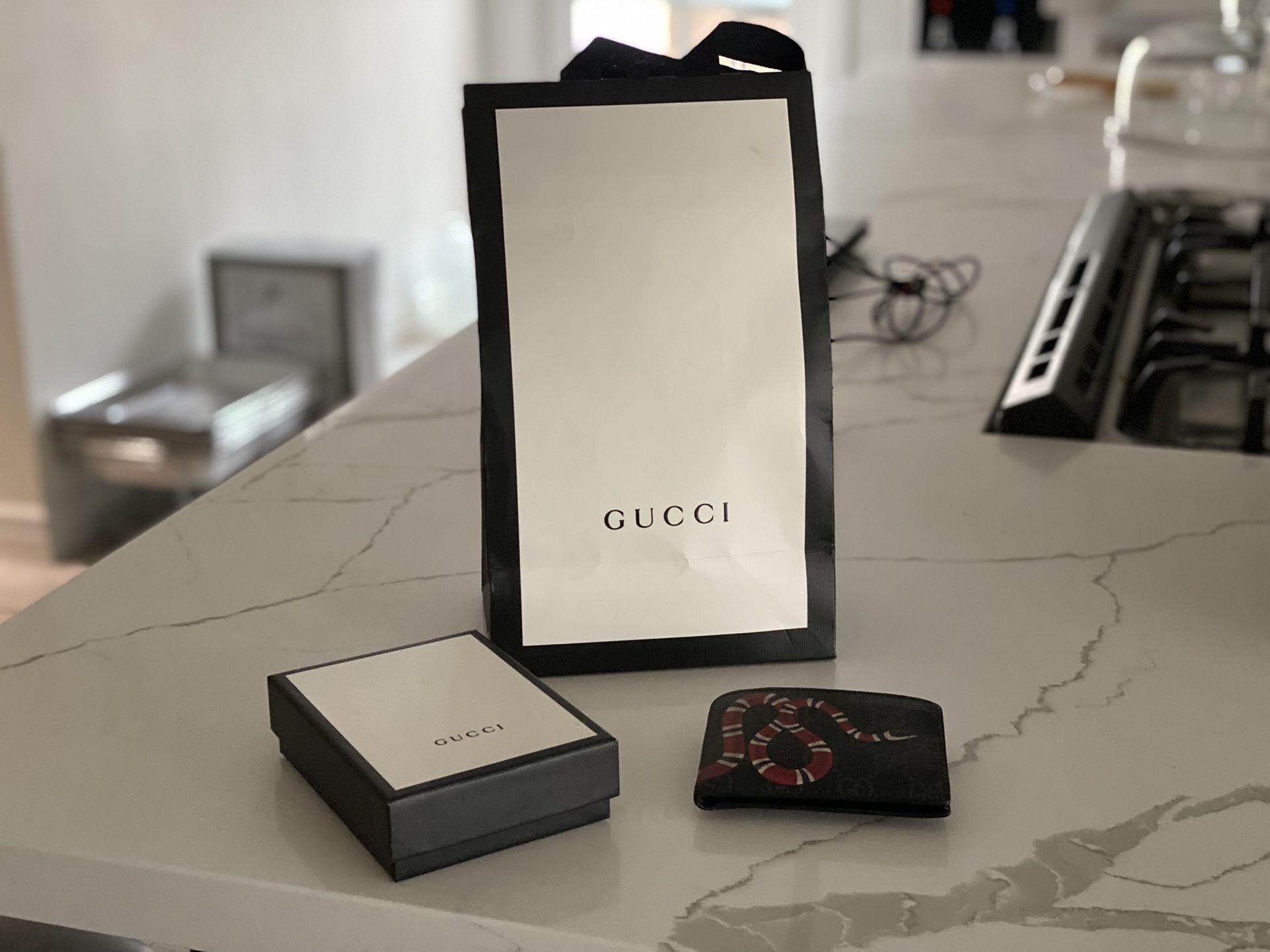 Gucci Wallet King Snake Print