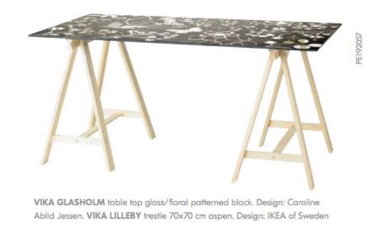 Ikea Fl Print Glass Table Top And, Ikea Desks Glass Top