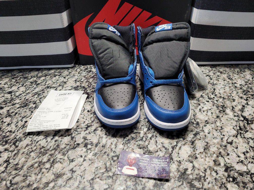 Nike Air Jordan 1 Marina Blue Multiple GS Sizes With Proof Of Purchase 