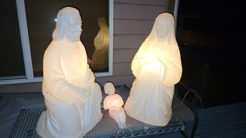 Outdoor nativity scene