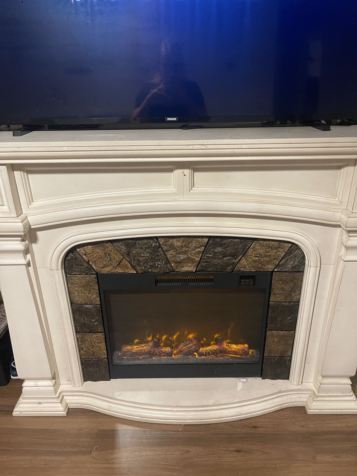 Electric Fireplace Tv Stand W/heat 