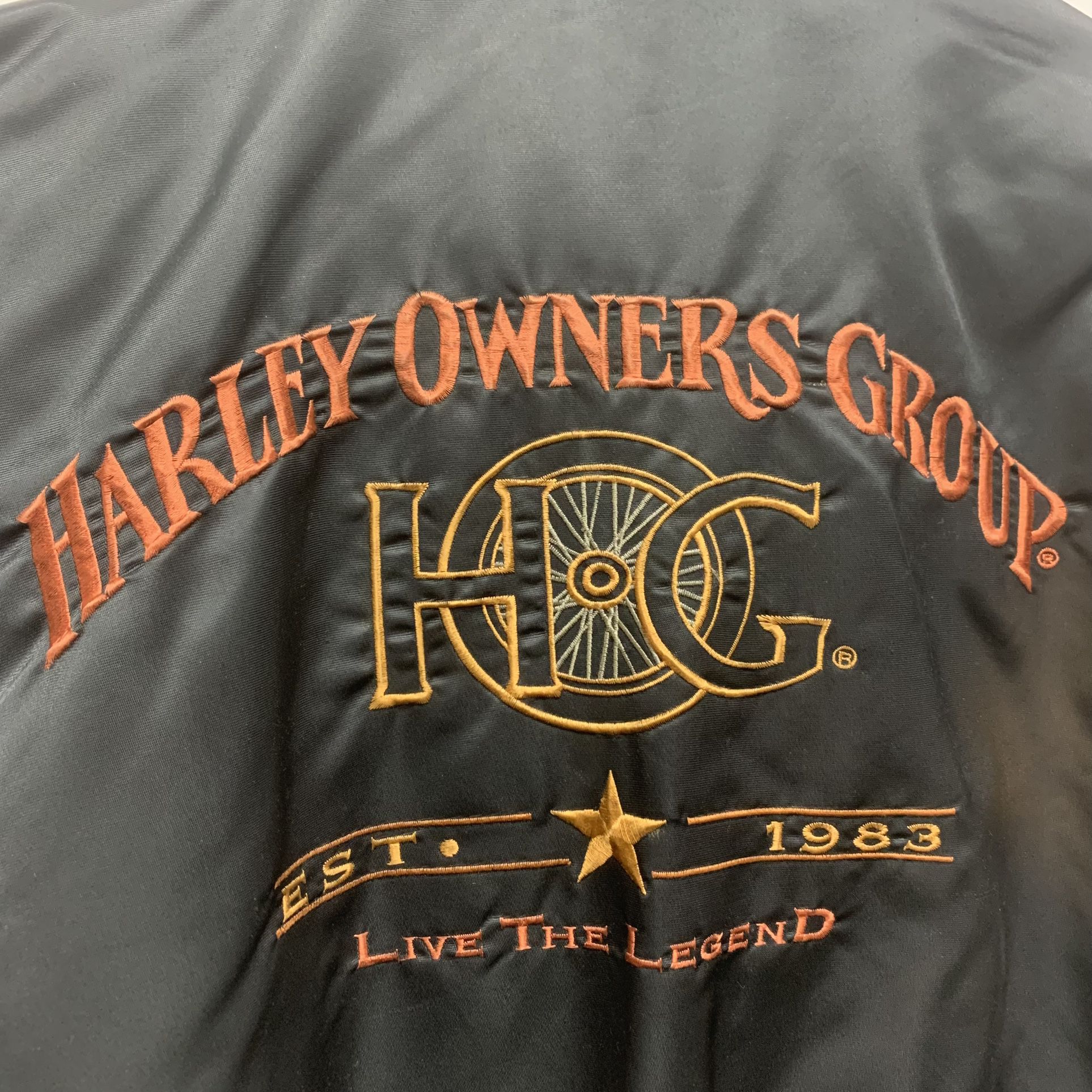 Vintage Harley Davidson Owners Group Bomber Jacket 