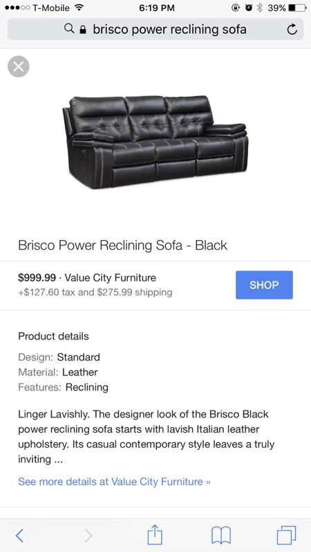 Brisco Power Reclining Sofa For In, Brisco Leather Sofa