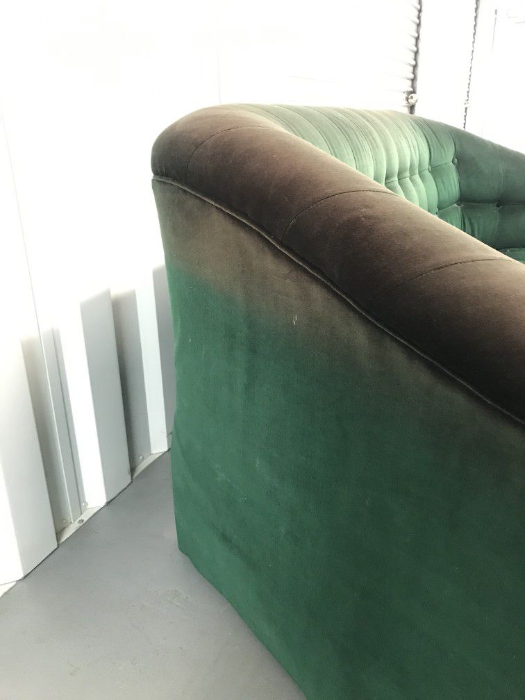 Emerald Green Velvet Couch