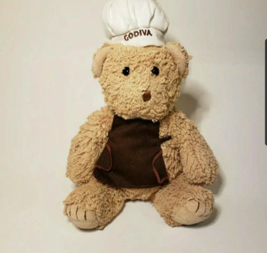 GUND Godiva Brown Teddy Bear Chef Hat Apron Tan 8" Plush Stuffed Animal