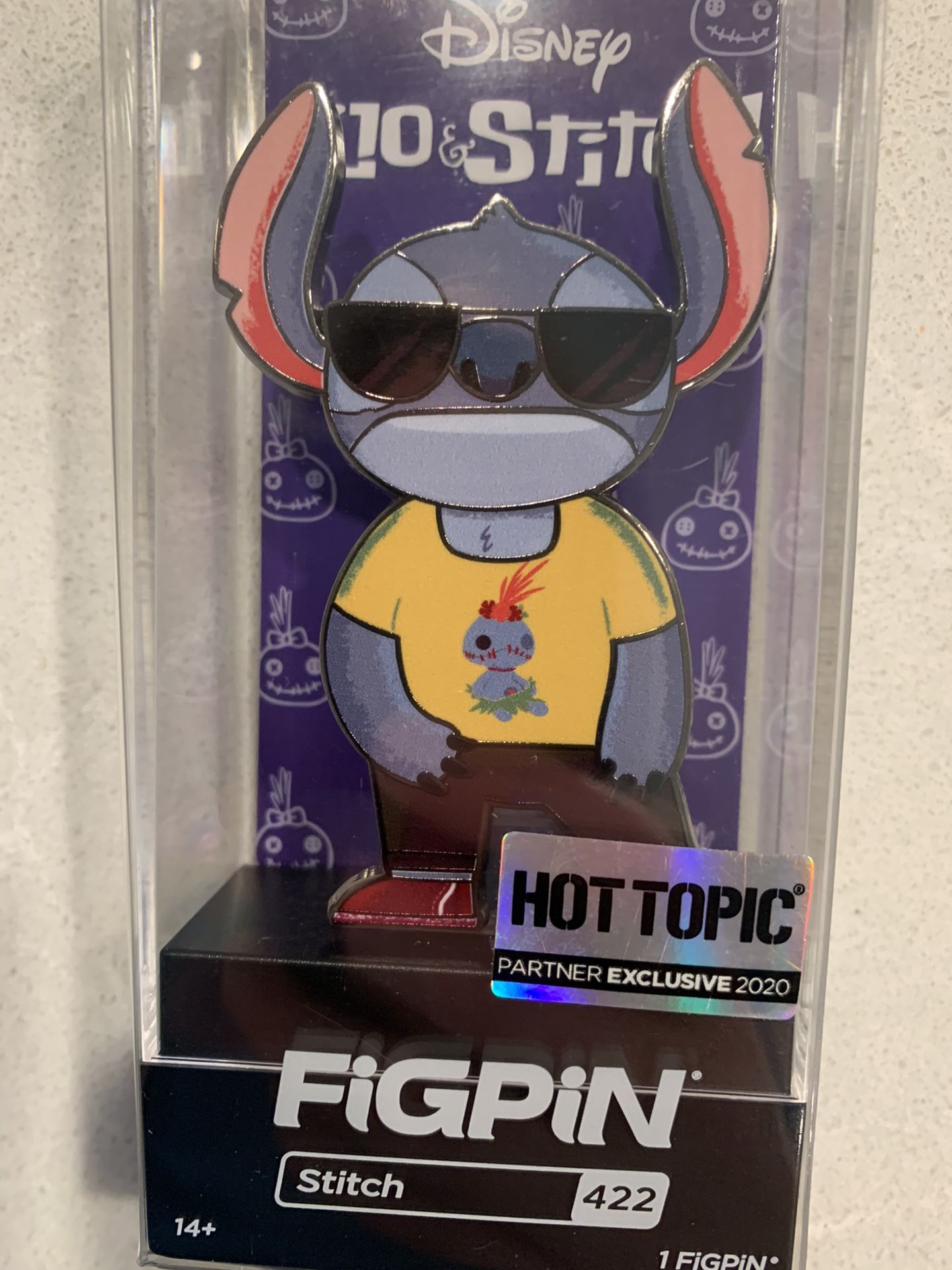 Stitch Scrump Shirt FiGPiN Limited Edition LE1440 Hot Topic Exclusive 422 Lilo Disney