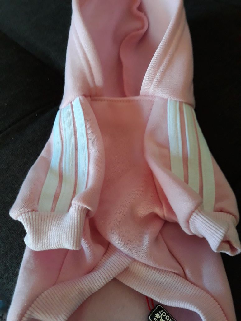 NWT Adidog Hoodie in Light pink size small