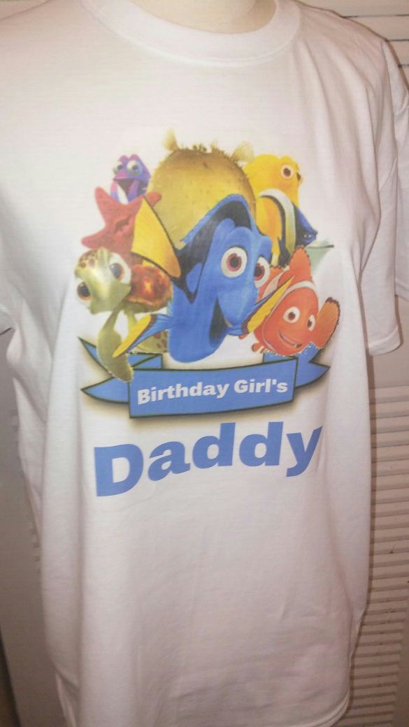 Finding nemo birthday girls daddy shirt