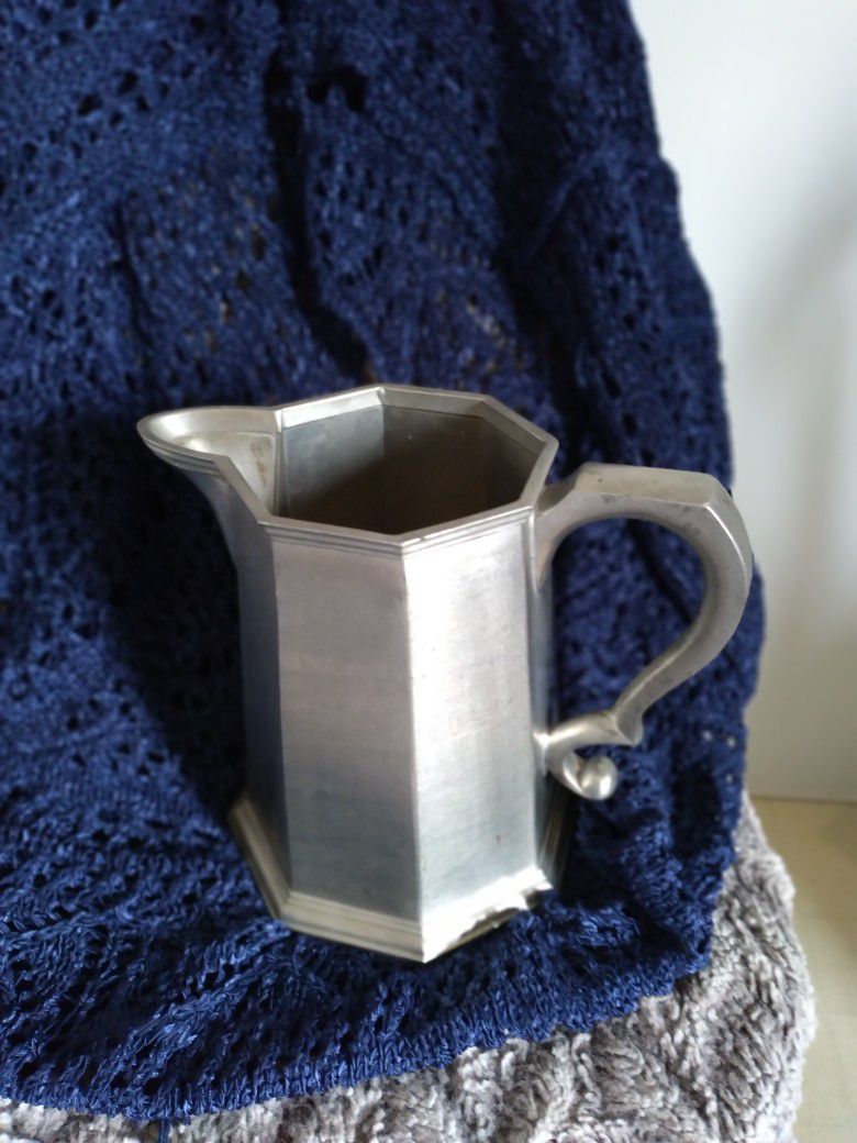 Silver Pewter Pitcher