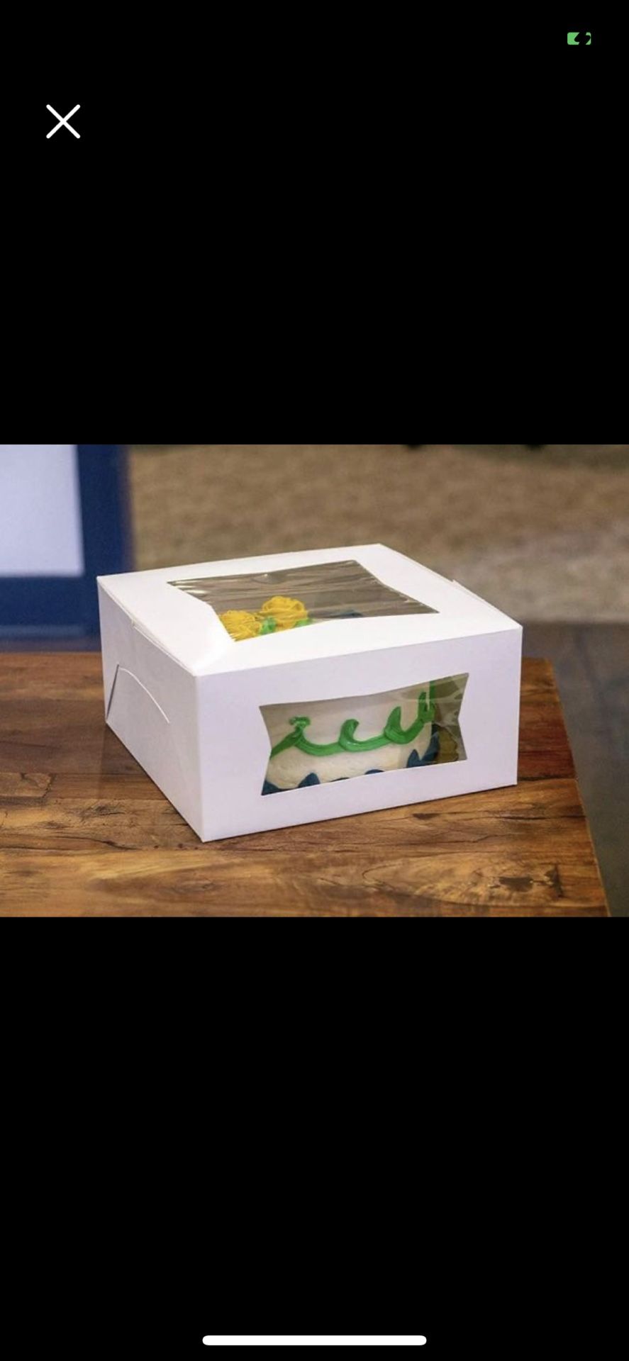 Cake Boxes Bakery Boxes Dessert Boxes White Window 8x8x4 (104 Count)