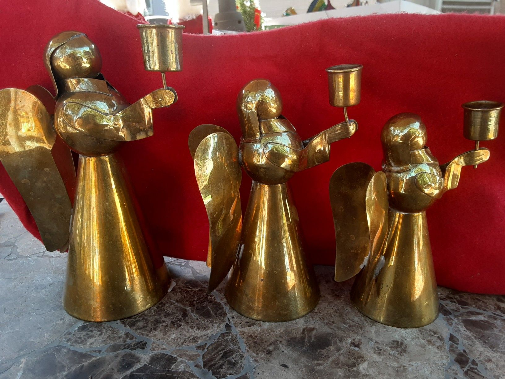 Brass Angel Candle Holders
