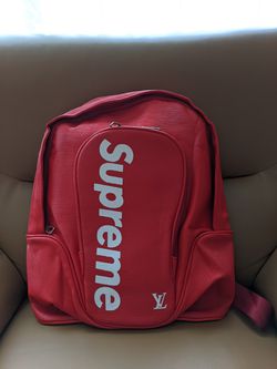 Supreme Red backpack, thick red material Thumbnail