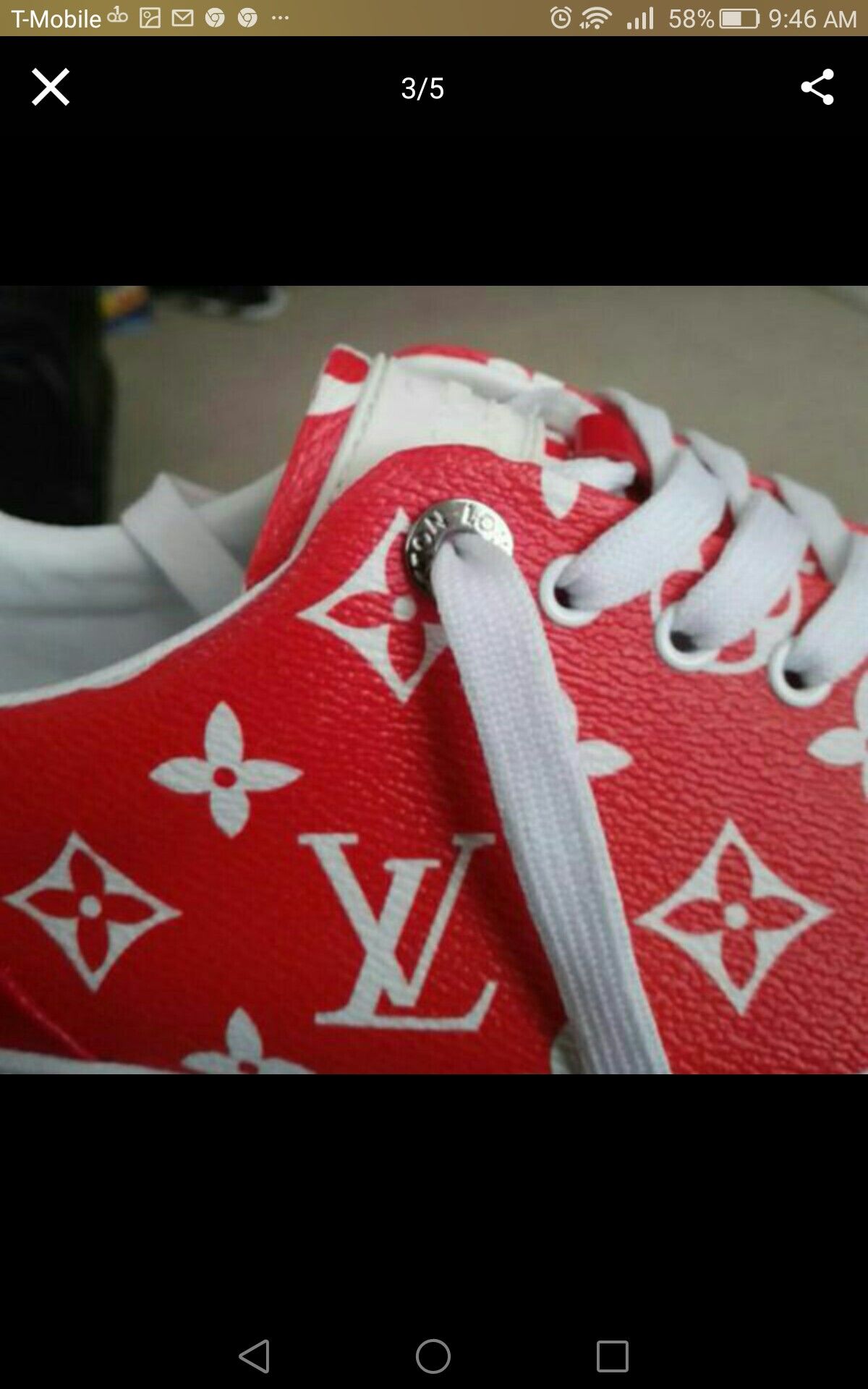 Louis Vuitton supreme sz9 men