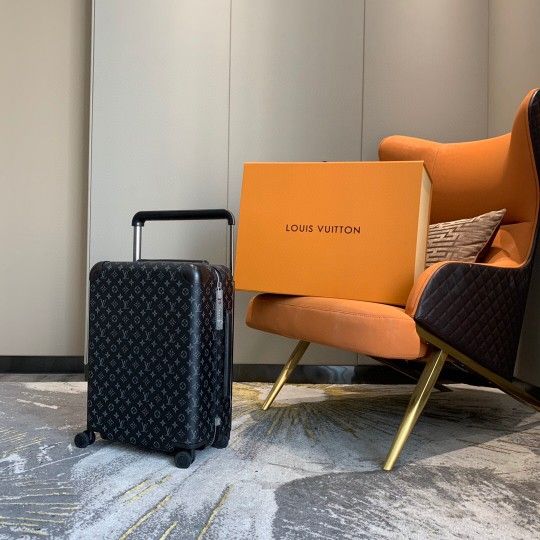 Louis Vuitton Horizon 50 55 Black Brown Monogram Damier Canvas Rolling Luggage Travel Lock Code Bag Duffle M23002 M23209