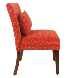 Orange Geometric Pattern Accent Chair Thumbnail